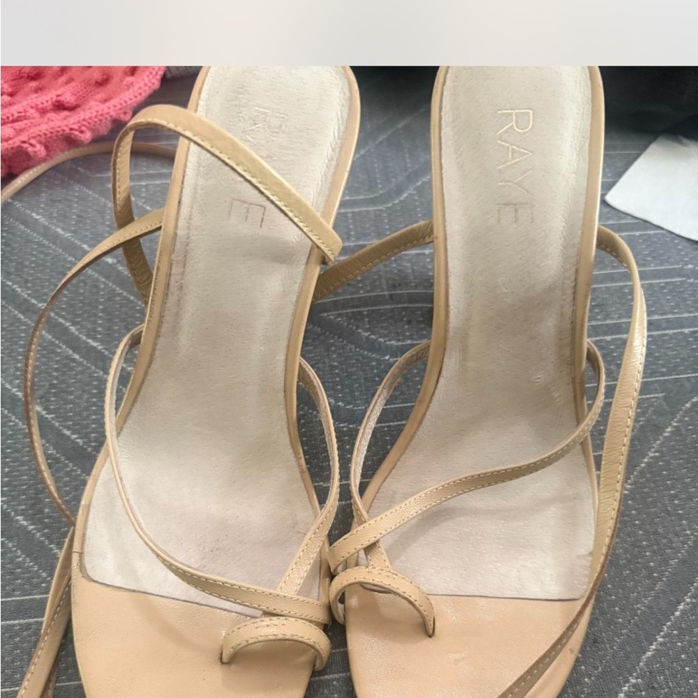 RAYE Beige Strappy Heeled Sandals